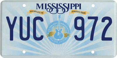 MS license plate YUC972
