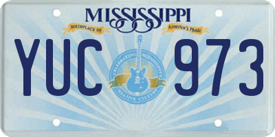 MS license plate YUC973