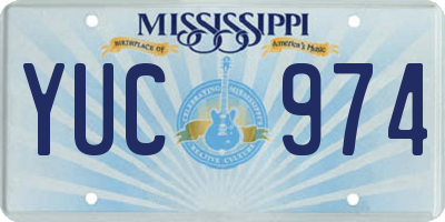 MS license plate YUC974