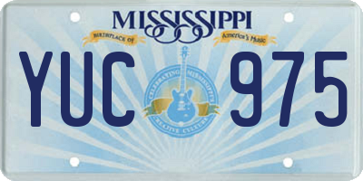 MS license plate YUC975