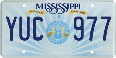 MS license plate YUC977