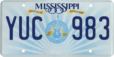 MS license plate YUC983