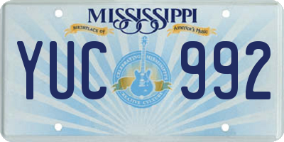 MS license plate YUC992