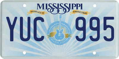 MS license plate YUC995