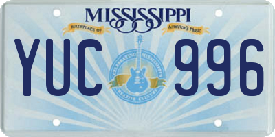 MS license plate YUC996