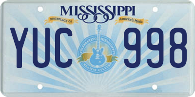 MS license plate YUC998