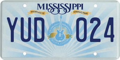 MS license plate YUD024