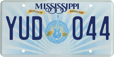MS license plate YUD044