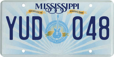 MS license plate YUD048