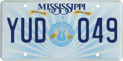 MS license plate YUD049
