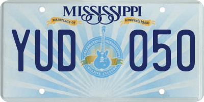 MS license plate YUD050