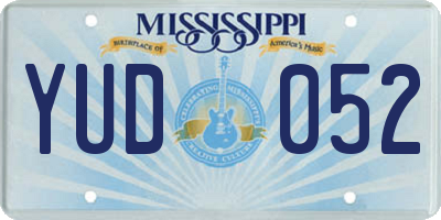 MS license plate YUD052