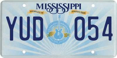 MS license plate YUD054