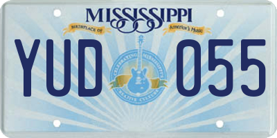 MS license plate YUD055