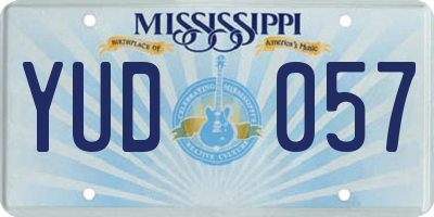MS license plate YUD057