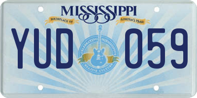 MS license plate YUD059