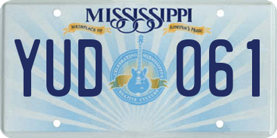 MS license plate YUD061