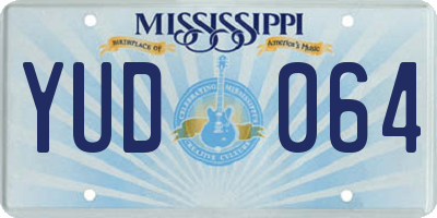 MS license plate YUD064