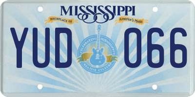 MS license plate YUD066