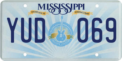 MS license plate YUD069
