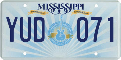 MS license plate YUD071