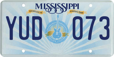 MS license plate YUD073