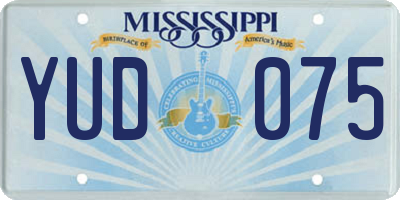 MS license plate YUD075