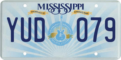 MS license plate YUD079