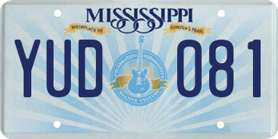 MS license plate YUD081