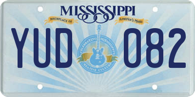 MS license plate YUD082