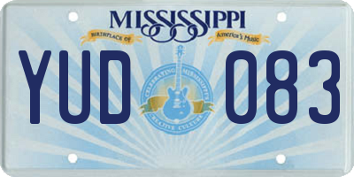 MS license plate YUD083