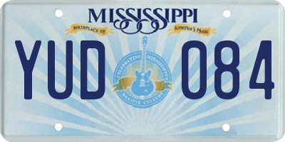 MS license plate YUD084