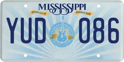 MS license plate YUD086