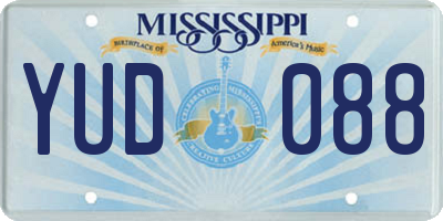 MS license plate YUD088