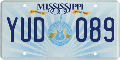 MS license plate YUD089