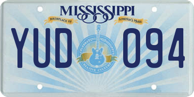 MS license plate YUD094