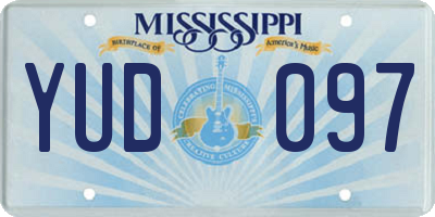 MS license plate YUD097