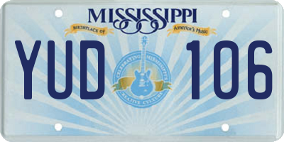 MS license plate YUD106