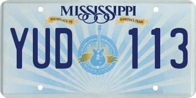 MS license plate YUD113