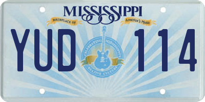 MS license plate YUD114