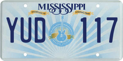MS license plate YUD117