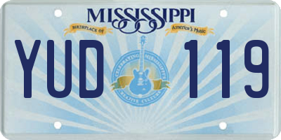 MS license plate YUD119