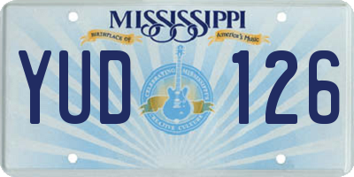 MS license plate YUD126