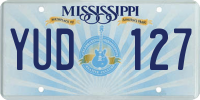 MS license plate YUD127