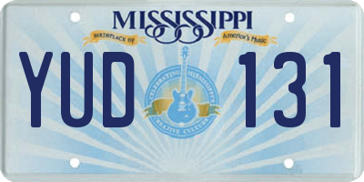 MS license plate YUD131