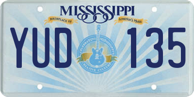 MS license plate YUD135