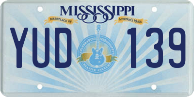 MS license plate YUD139