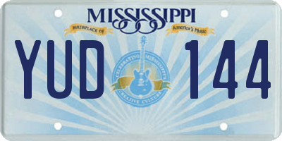 MS license plate YUD144