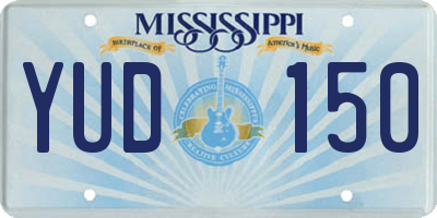 MS license plate YUD150