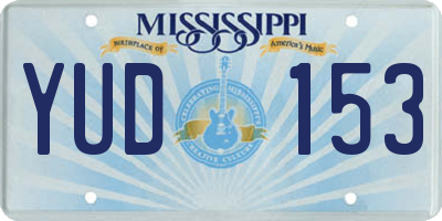MS license plate YUD153